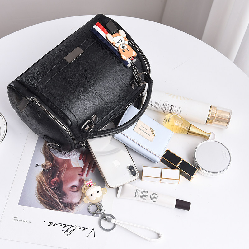 新款2021韩版爆款软皮波士顿小包包 诗艺箱包女士包袋