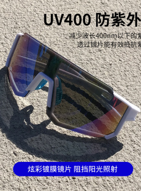 大框连体偏光太阳镜骑行护目墨镜
