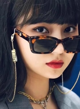 方形小框偏光太阳镜jennie墨镜