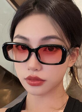 茶色小款墨镜女方形偏光太阳镜