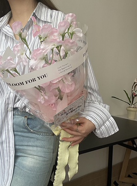 香豌豆花假花仿真花摆设房间卧室插花客厅装饰花艺餐桌摆件花束