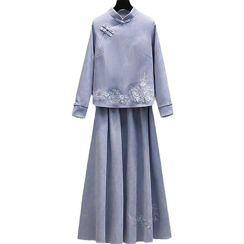 秋冬民国复古禅意茶服中国风汉服 情姿妃上衣