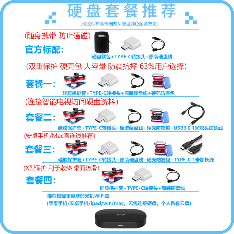 送硬盘包 领券减10】东芝FLEX移动硬盘1t USB3.2高速3.0 Type-C苹果mac专用win系统电脑硬盘手机外置存储1tb