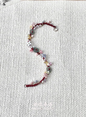 「花团锦簇」新中式小花朵红绳手链精致百搭纯手工编织手饰礼物女