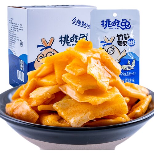 挑吃兔香辣竹笋脆笋开袋即食袋装笋干咸菜下饭菜零食小吃休闲食品 - 图3