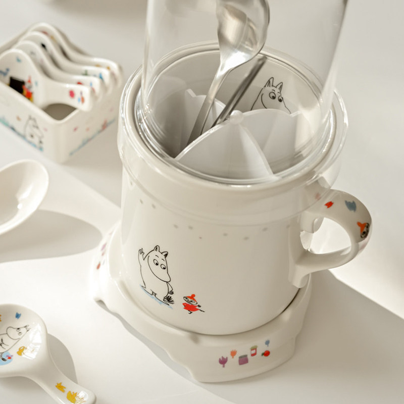 韩国进口姆明 moomin陶瓷餐具笼架smf筷子筒收纳盒沥水勺叉筒套装,淘宝优惠券,粉丝福利购,淘宝优惠卷