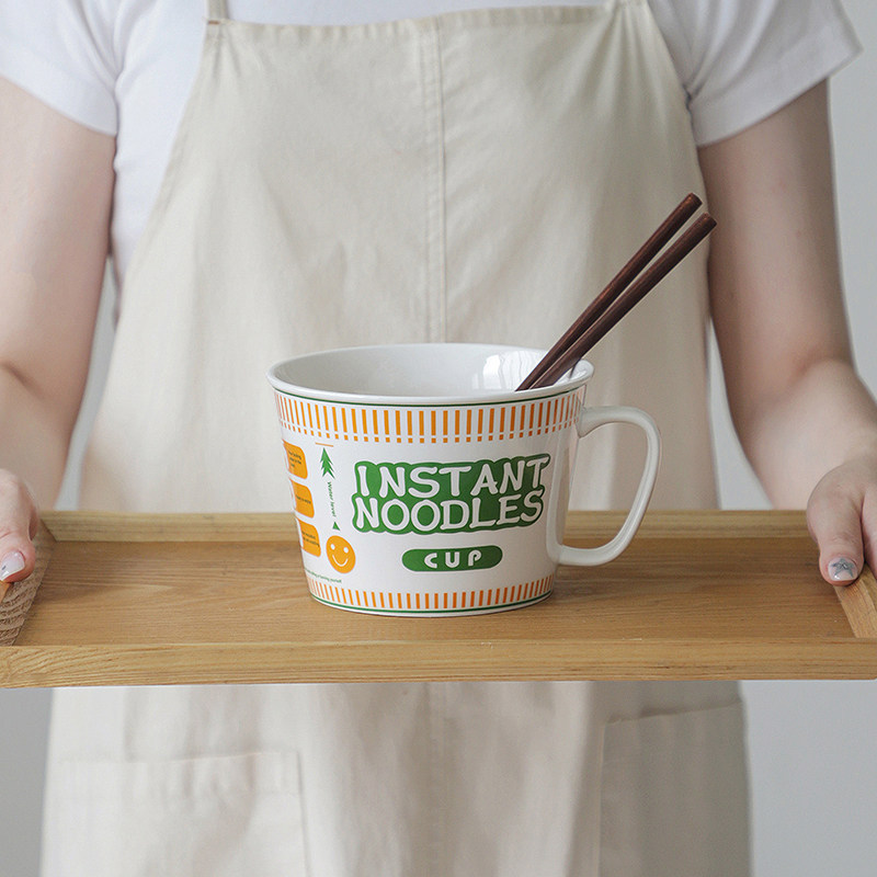 韩国陶瓷日本拉面碗带盖泡面碗麦片碗汤碗微波加热保管容器,淘宝优惠券,粉丝福利购,淘宝优惠卷