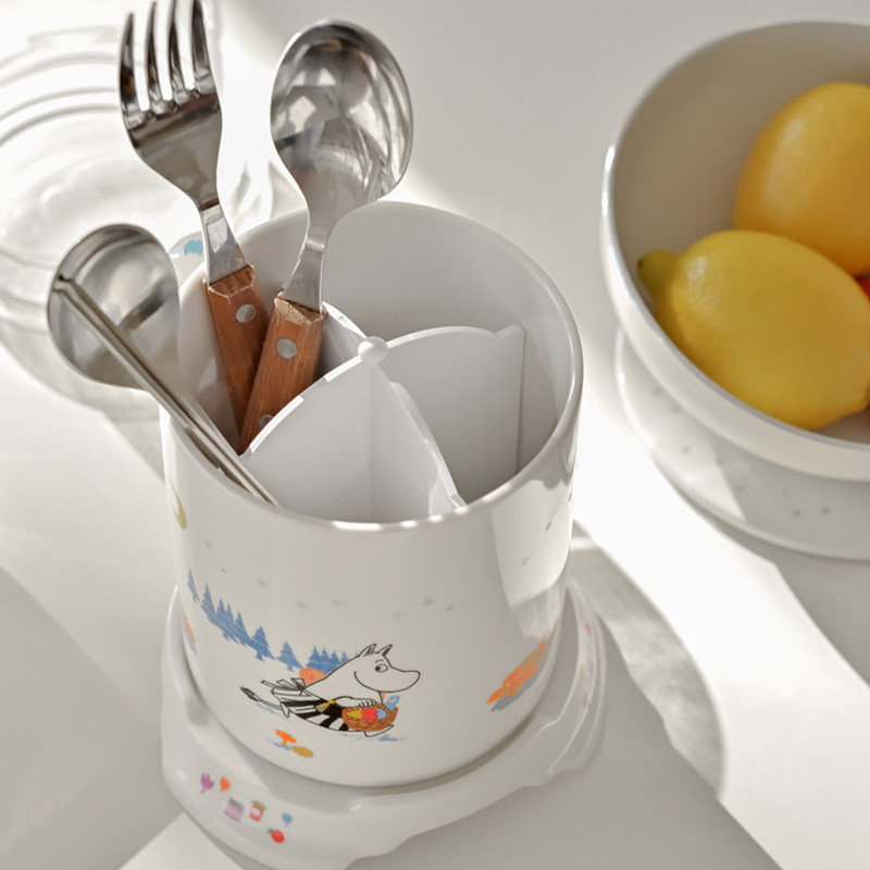韩国进口姆明 moomin陶瓷餐具笼架smf筷子筒收纳盒沥水勺叉筒套装,淘宝优惠券,粉丝福利购,淘宝优惠卷