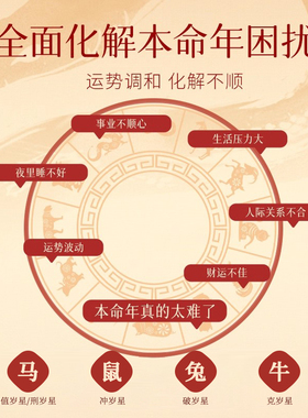 【泰山老桃木】三合六合生肖手串