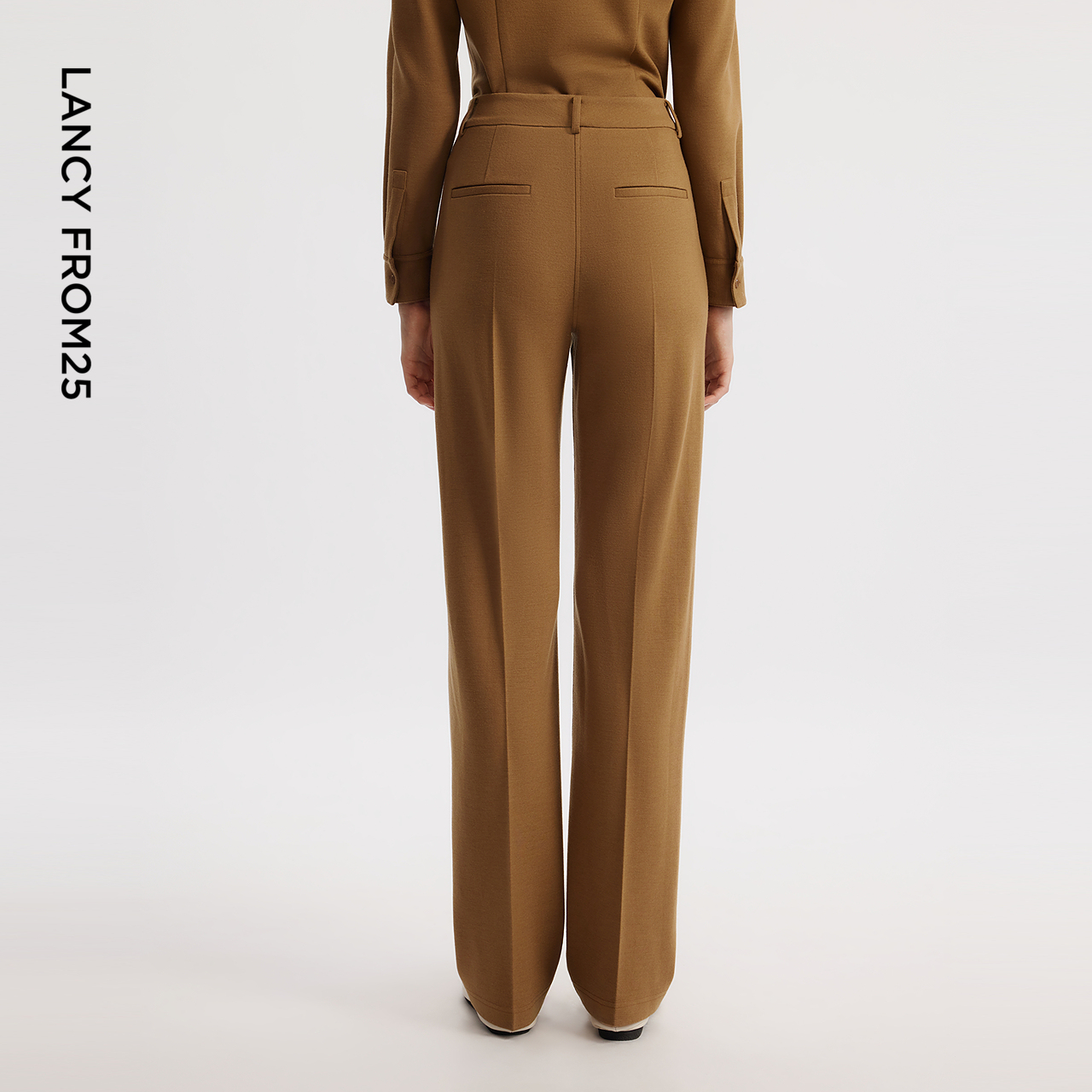 【从绒系列】朗姿羊毛直筒阔腿西装裤气质通勤长裤2025年冬季新款 - 图2