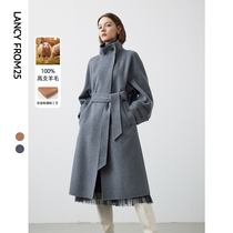The Longs Pure Wool double sided vintage Ancient Collar Advanced Senses Fur Coat the new winter commuter jacket 2023