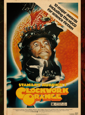发条橙A Clockwork Orange 复古欧美电影海报怀旧装饰画墙贴超大