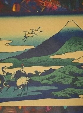 浮世绘日本武士居酒屋牛皮纸海报