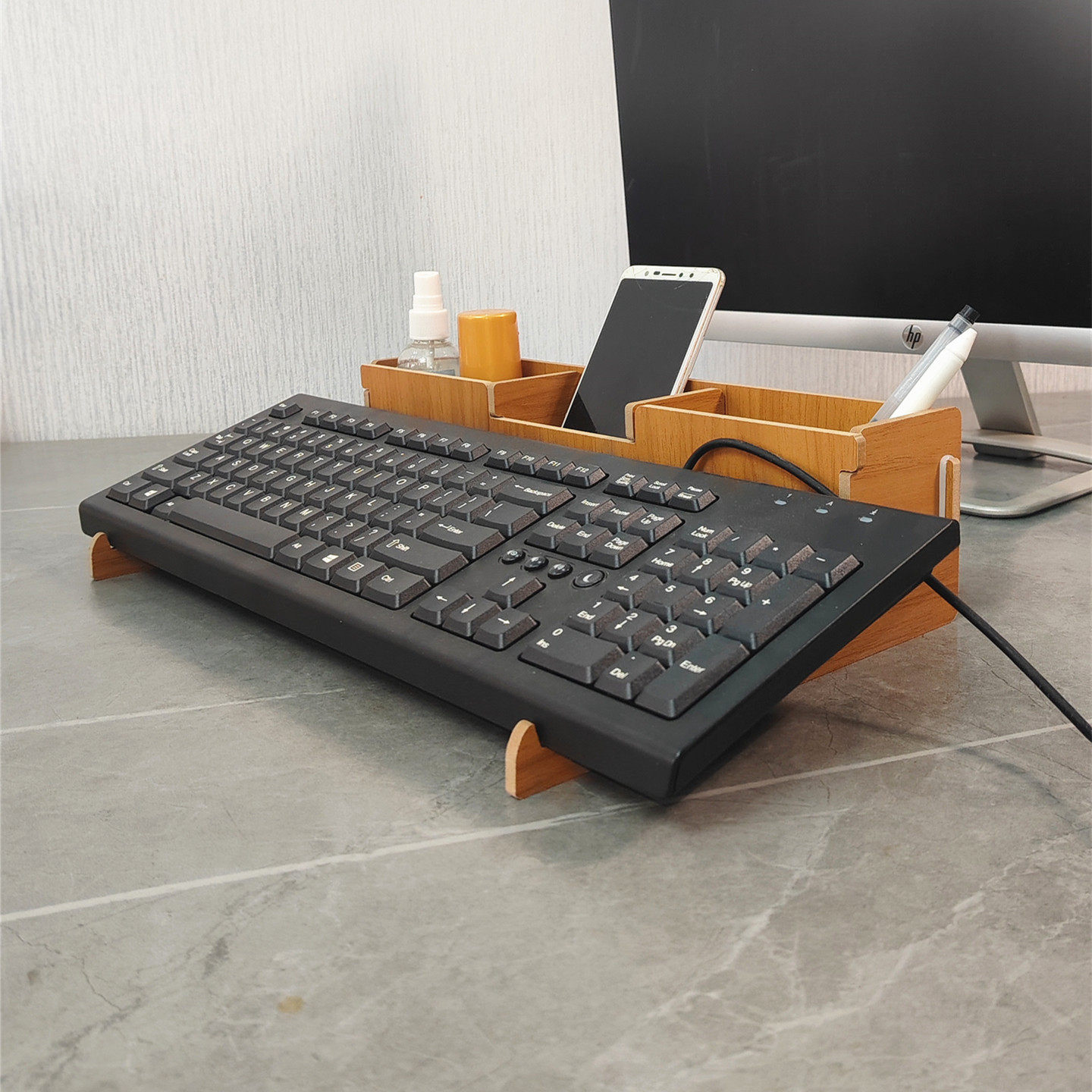 72511新品桌上好物单层键盘增高架倾斜15度收纳办公桌工位置物架,淘宝优惠券,粉丝福利购,淘宝优惠卷