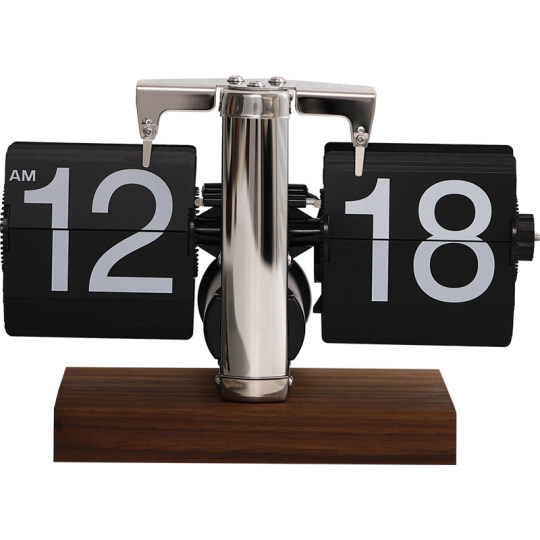 Light luxury automatic page turn clock desktop ornaments retro mechanical watch table top digital watch creative living room decoration