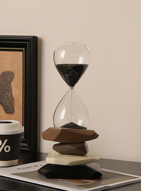 时来运转沙漏创意摆件轻奢高级感小众客厅办公室电视柜玄关装饰品