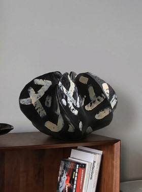 意式极简陶瓷花瓶桌面摆件高级感小众客厅插花电视酒柜家居装饰品