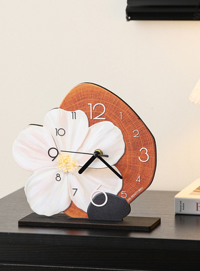 法式中古风创意轻奢高级感桌面时钟摆台式客厅家居电视柜座钟摆件