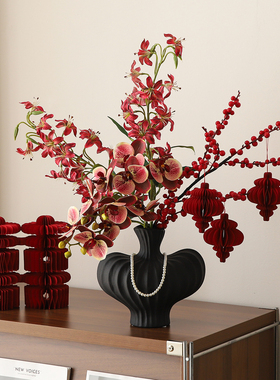 2026迎新年春节家里客厅玄关电视柜花束装饰摆件房间氛围场景布置