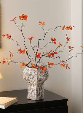 中古风假花干树枝客厅轻奢高档办公室玄关高级软装家居装饰品摆件