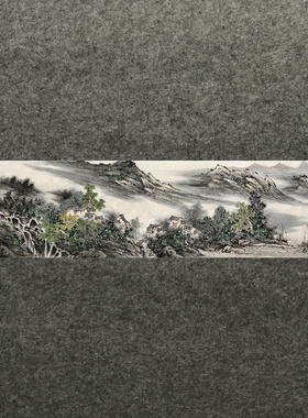 8墨锦轩客厅国画批发纯手绘八尺对开山水画福地雅居AS5092601-5
