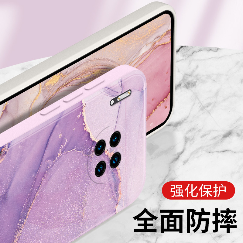 适用华为Mate30手机壳Mate30Pro女款液态硅胶2025年新款全包防摔送钢化膜HUAWEI卡通带图案2025年男潮ins风套