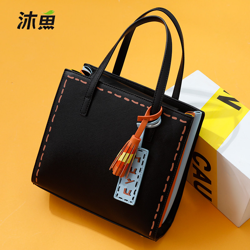 沐鱼原创个性风琴包女2022斜挎包 沐鱼小方包