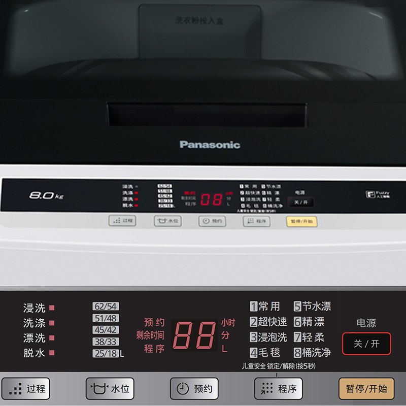 松下xqb80 8公斤全自动波轮机盖 松下金松洗衣机