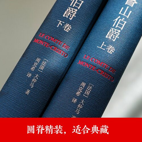基督山伯爵(名著名译仿布面精装套装上下2册) 大仲马代表作周克希独立译本三个火枪手课外阅读世界名著文学畅销正版书籍译林社直发 - 图1