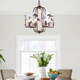 American mid-century retro all-copper glass restaurant chandelier
