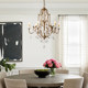 American villa restaurant staircase retro crystal chandelier