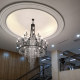 American style villa duplex floor living room crystal chandelier