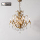 American style personalized double-layer living room atmospheric crystal chandelier