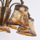American retro glass dining room study all copper ceiling lamp