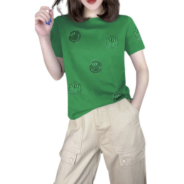 European station 2025 summer new loose short-sleeved commuting