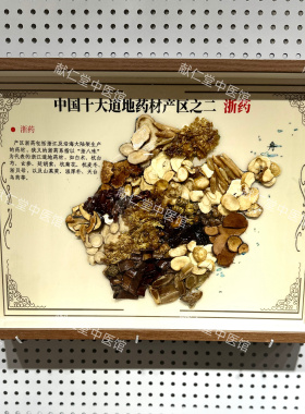 蜡封地图中药标本防虫工艺标本框十大道地产区展示柜摆件中医馆