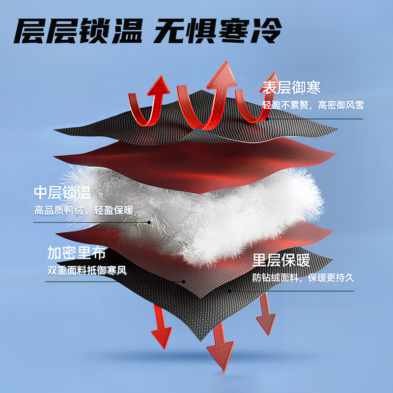 李宁长款羽绒服男款2026年冬季新款过膝加长加厚鸭绒女士运动外套