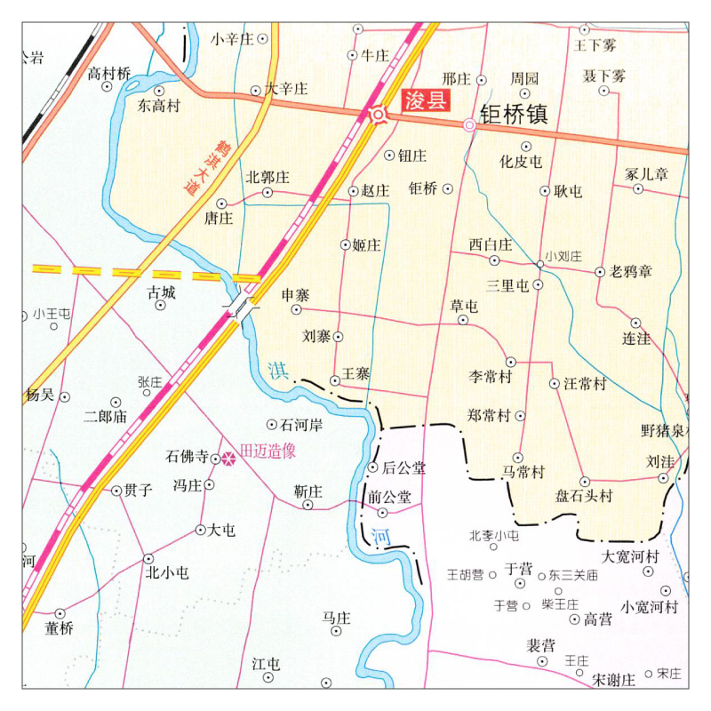 鹤壁市地图 河南省十八市全开系列地图 区域地图 双面覆亮膜 含郊县 大全开1.1×0.8米 北斗地图 中国地图出版社 - 图2