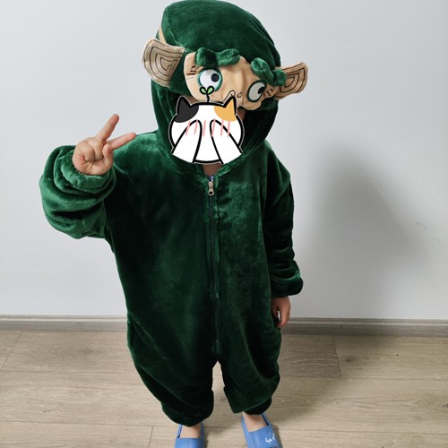 哪吒2结界兽儿童成人cos服装男卡通连体睡衣女孩搞怪连帽家居服饰 - 图2