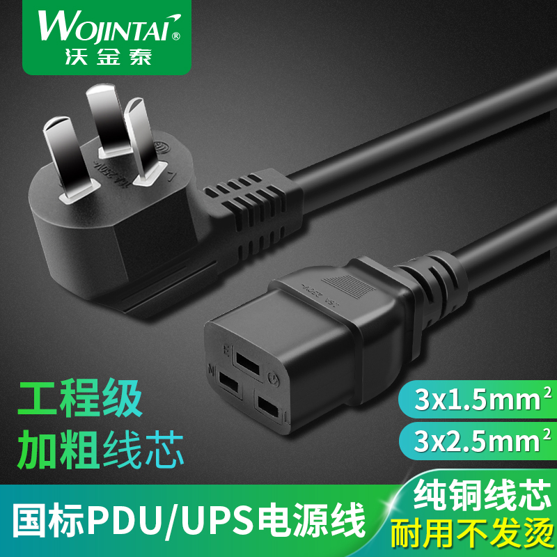 國標10A插頭轉C19電源線 UPS/PDU16A伺服器電源線 HP IBM 1.5平方