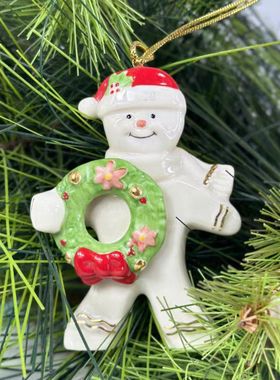 圣诞树雪人是绘家居摆件挂件