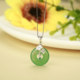 S925 Silver Pendant Women's Chalcedony Peace Buckle Necklace Pendant