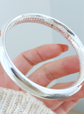 梦祥银梦祥银纯手工光面手镯