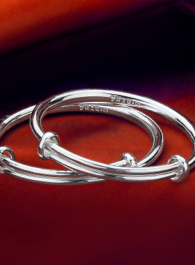 梦祥银周岁宝宝足银手镯