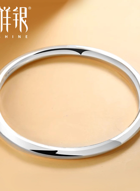 古法传承七夕礼物银手镯送女友