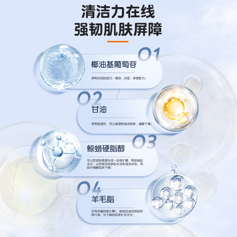 孩儿面儿童牛奶温和洗面奶100g水润补水保湿有泡清洁宝宝洁面乳
