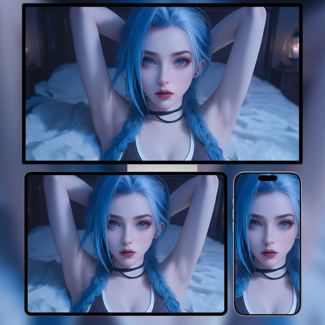 60 sets of anime two-dimensional Jinx wallpapers for computers, tablets, iPhones, ultra-clear 2K4K high-definition wallpapers