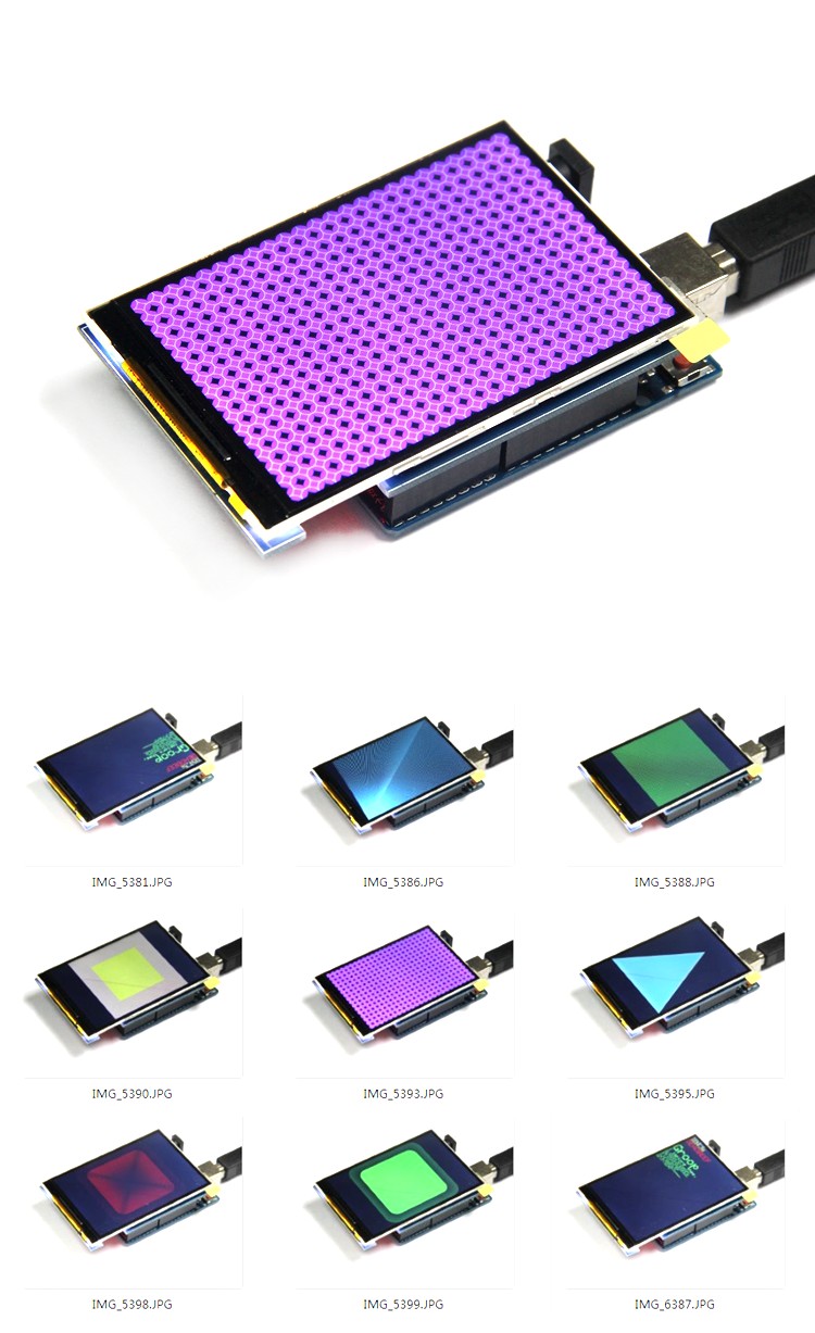 适用于Arduino UNO或MEGA2560开发板 TFT彩屏3.5寸显示液晶屏模块-图1