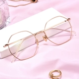 Чистый титановый миопия очки женщин со степенью с близким зеркалом мужские очки рамки сетевая красная ретро -полигональная поверхность лица