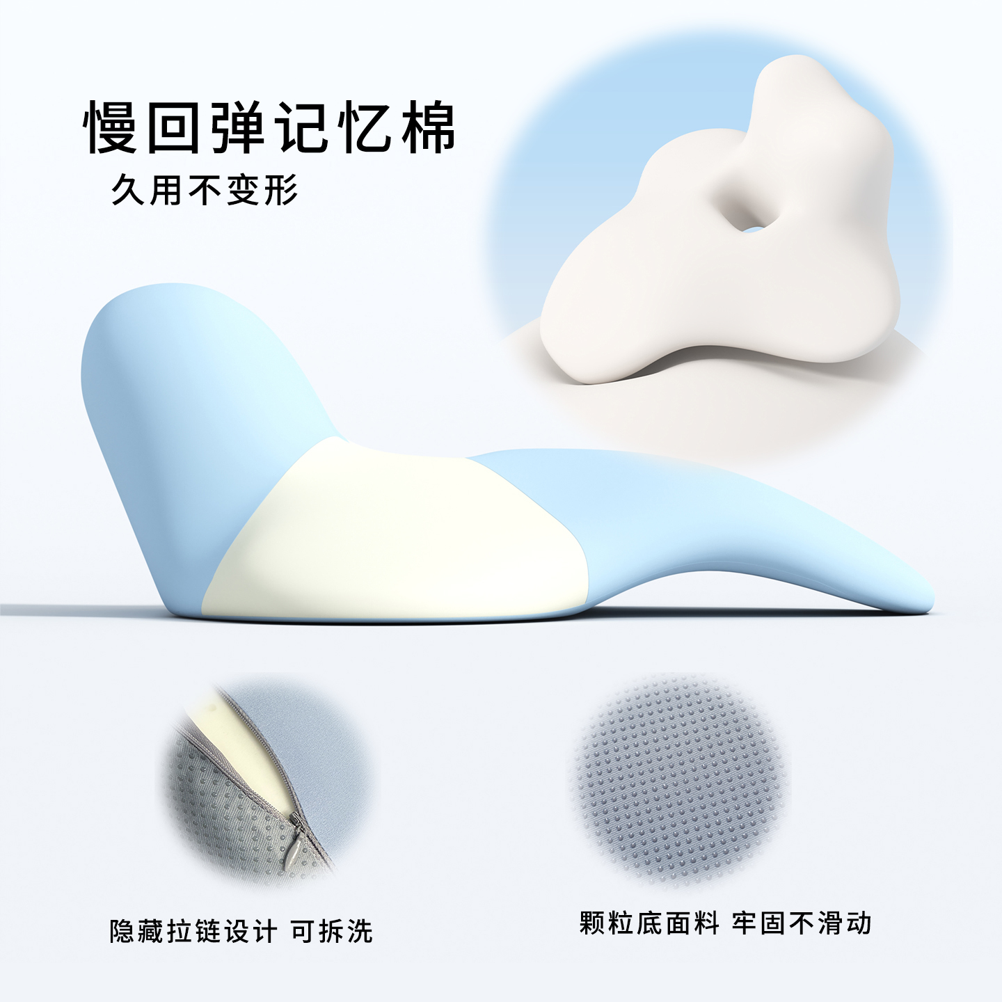 床头靠垫大靠背床上玩手机看书护腰护颈靠枕宿舍家用可拆洗趴睡枕 - 图2